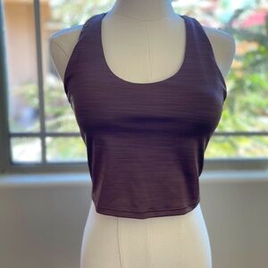 Athleta Crop Tank in Brown Spacedye Sz S